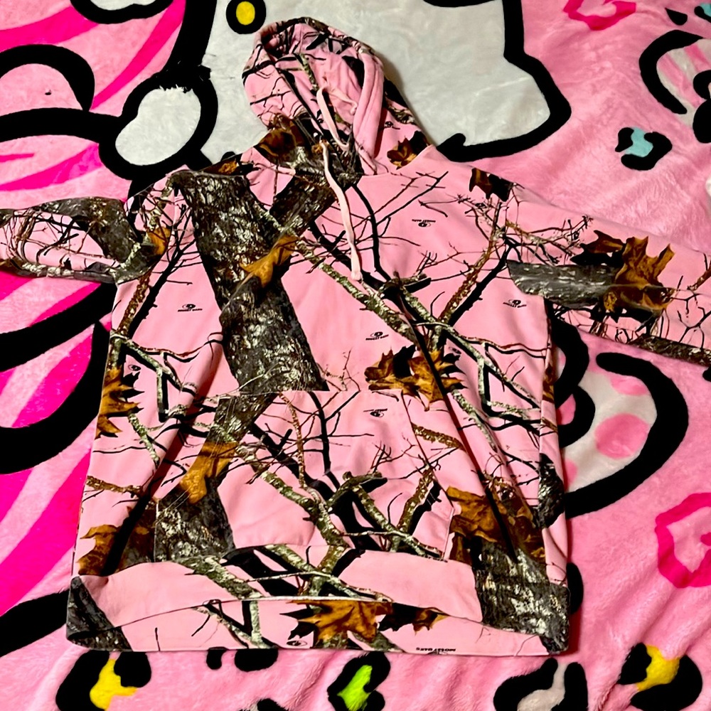 Mosey oak pink camo hoodie